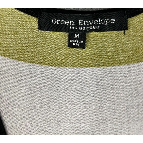 Green Envelope Women’s Medium Color Block Stripes Maxi Dress Racer Back Beach - Picture 6 of 10